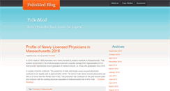 Desktop Screenshot of blog.foliomed.com